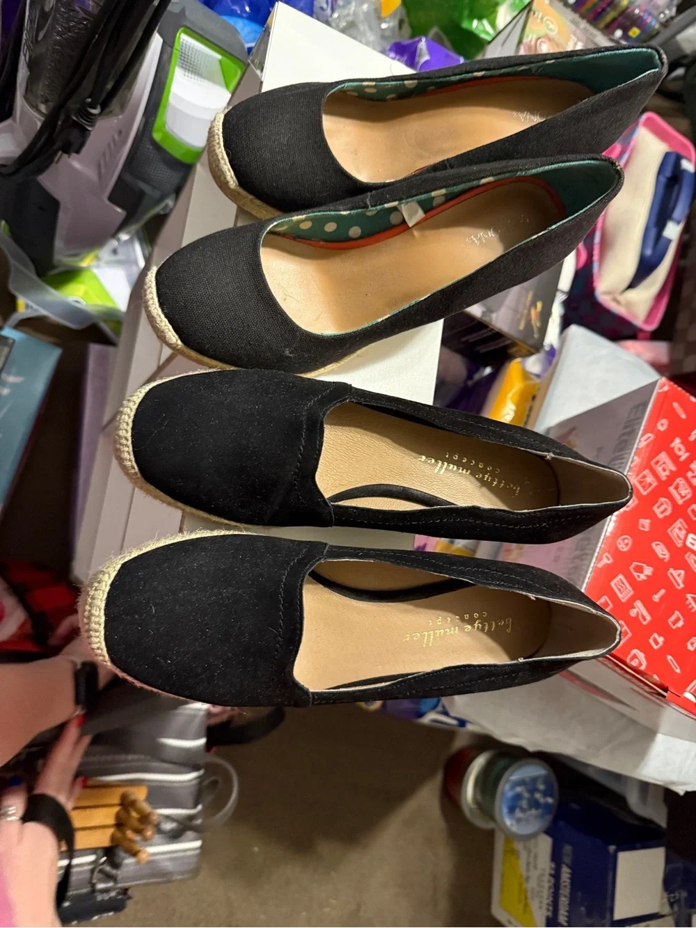 Black Espadrille Flats - Comfort Slip-Ons
